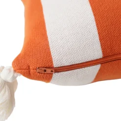 Coussin en tricot rayé - Sahara