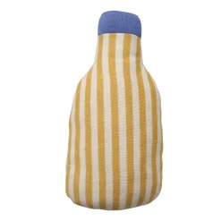 Coussin en tricot rayé bouteille de lait - Petit déj