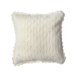 Coussin pointelle écru 30x30