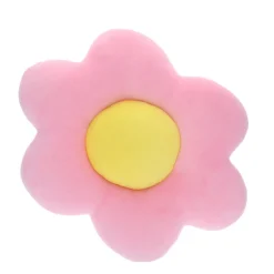 Coussin pâquerette rose et jaune