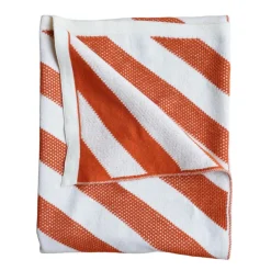 Couverture en tricot rayée - Sahara