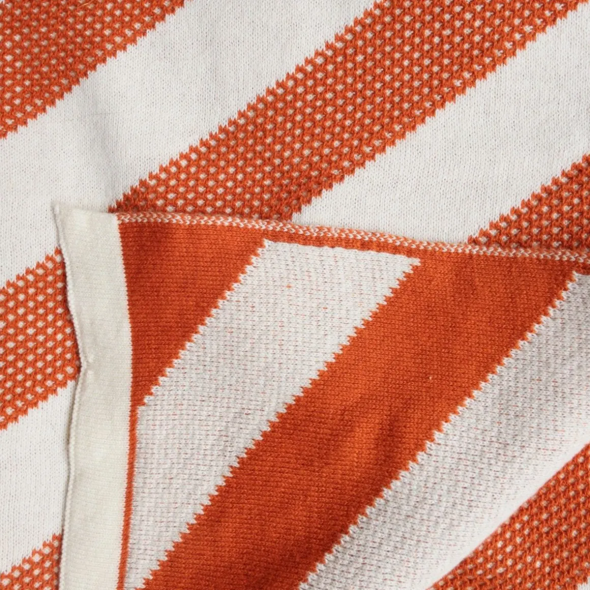 Couverture en tricot rayée - Sahara