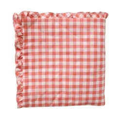 Couverture vichy motifs poules - La petite poule rousse