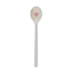 Cuillère à latte coeur rose