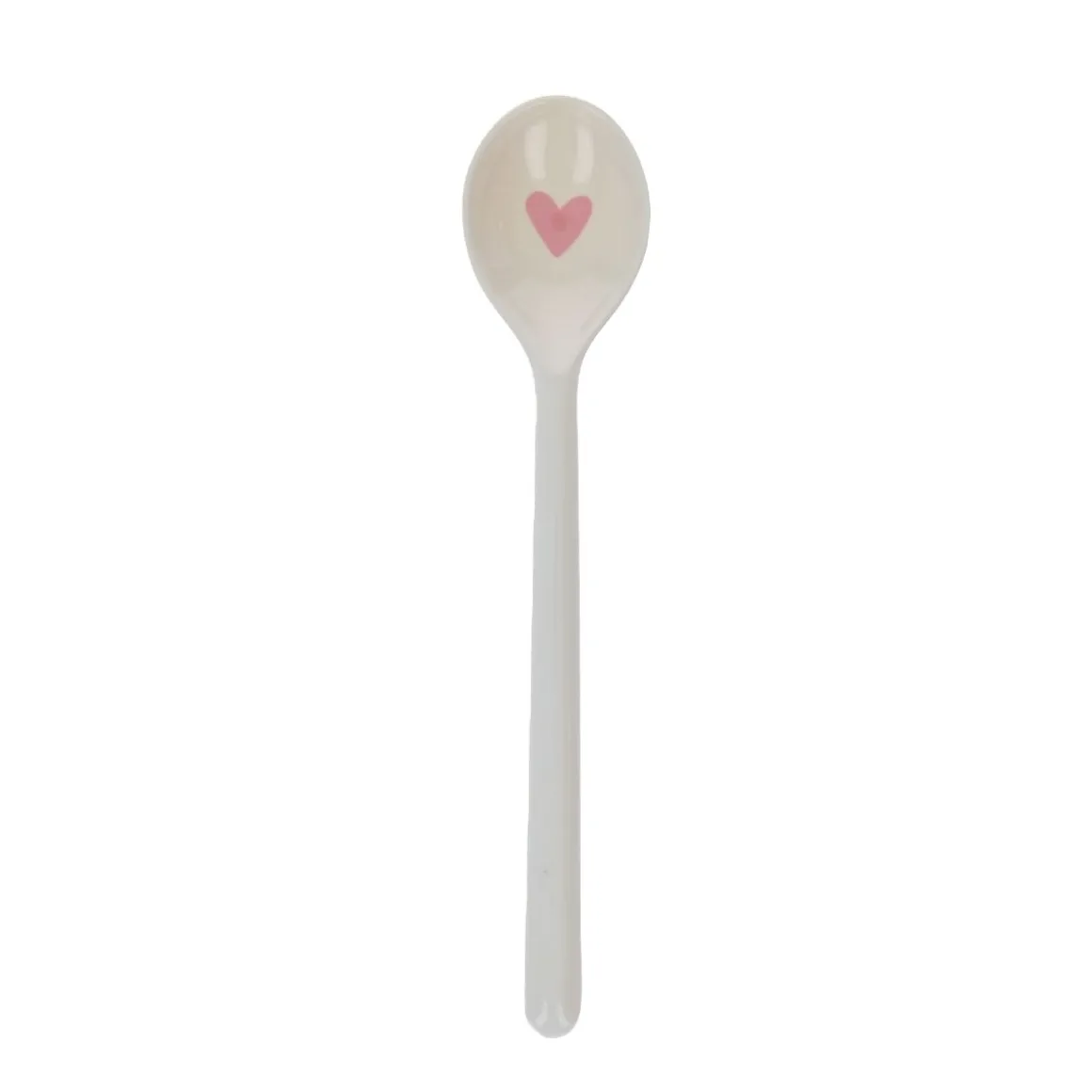 Cuillère à latte coeur rose