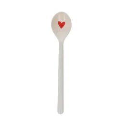 Cuillère à latte coeur rouge