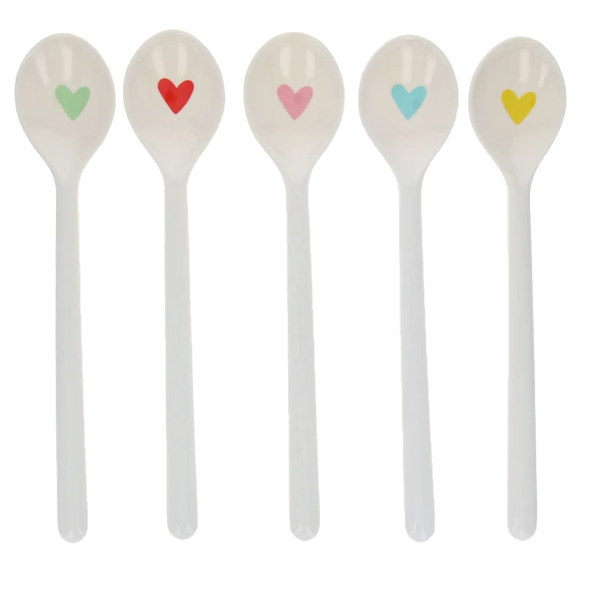 Cuillère à latte coeur rouge