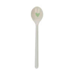 Cuillère à latte coeur vert