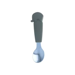 Cuillère avec manche éléphant silicone gris