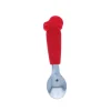 Cuillère avec manche voiture silicone rouge