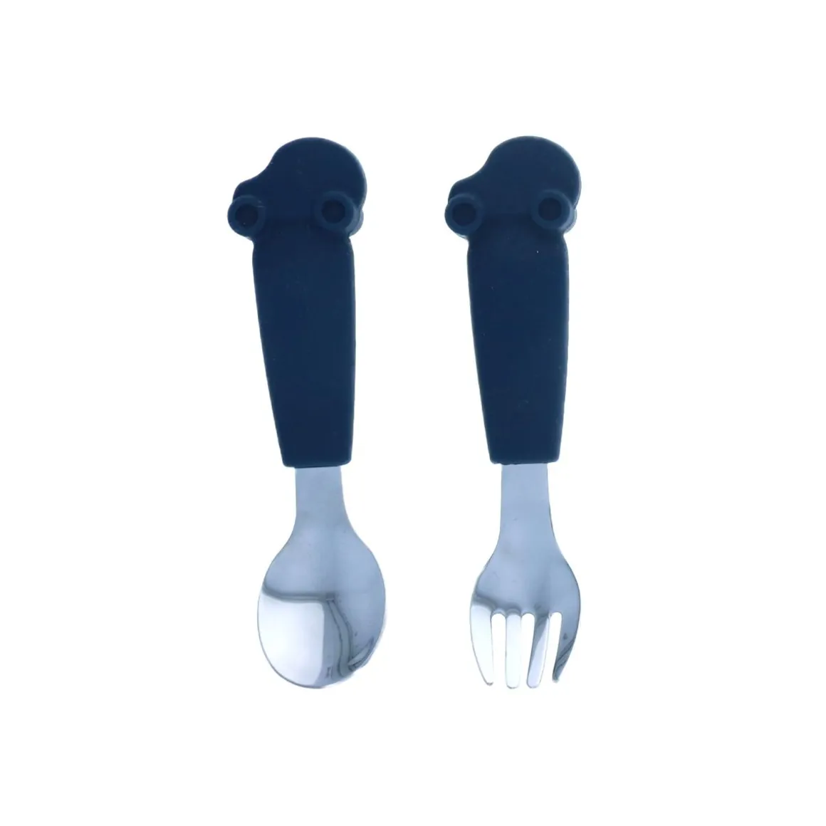 Cuillère avec manche voiture silicone bleu marine