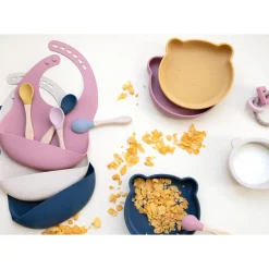 Cuillère silicone rose framboise