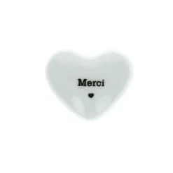 Cœur en céramique "Merci"