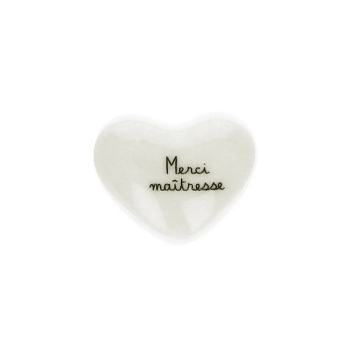 Cœur en céramique "Merci Maîtresse"