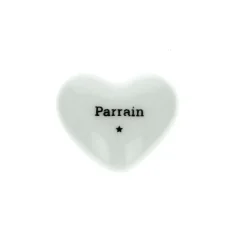 Cœur en céramique "Parrain"