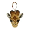 Décoration murale tête de girafe en tapis