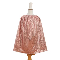 Déguisement cape et masque à sequins rose cuivre