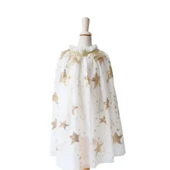 Déguisement cape étoiles à sequins dorés