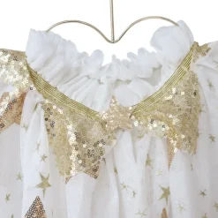 Déguisement cape étoiles à sequins dorés