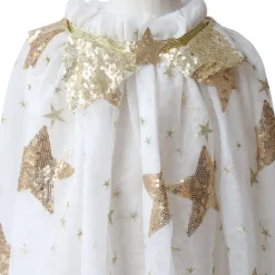 Déguisement cape étoiles à sequins dorés