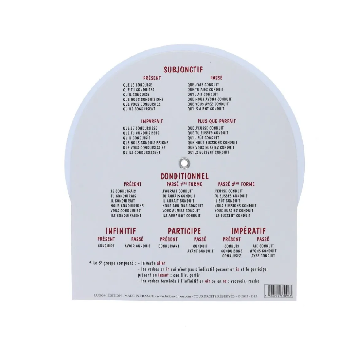 Disque de conjugaison 3ème groupe