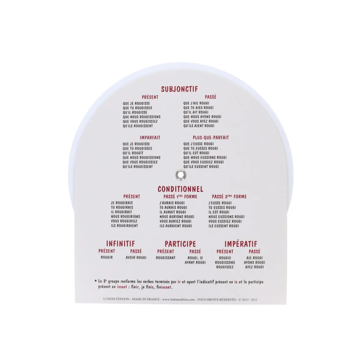 Disque de conjugaison 2ème groupe