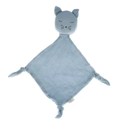 Doudou lange chat bleu gris perle