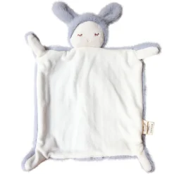 Doudou lapin bleu tout doux