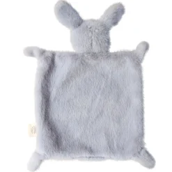 Doudou lapin bleu tout doux