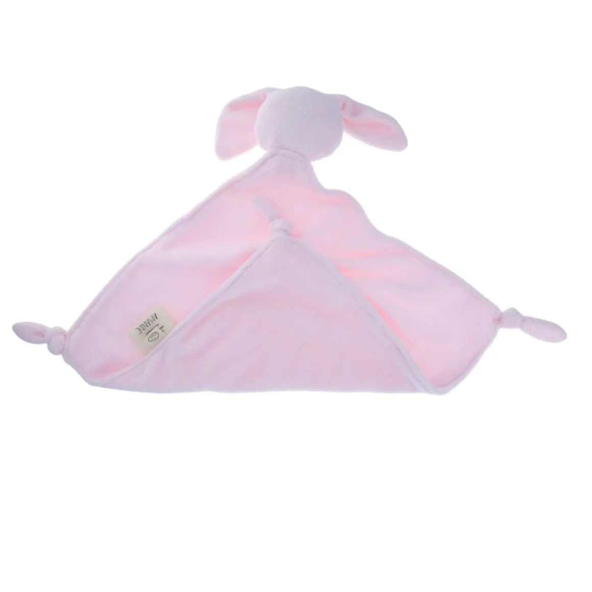 Doudou lapin éponge rose clair