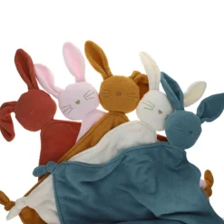 Doudou lapin éponge rose clair