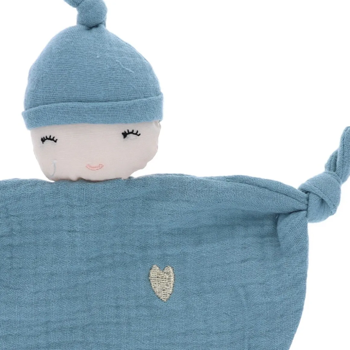 Doudou plat lutin bleu