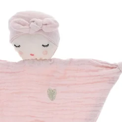 Doudou plat lutin rose