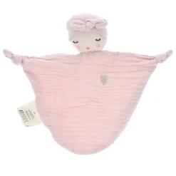 Doudou plat lutin rose