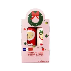 Duo de baumes à lèvres Noël mangue et sucre d'orge