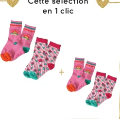 Duo lot chaussettes adulte enfant - Zou Bisou Bisou !