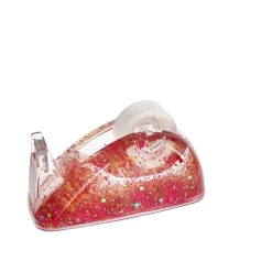 Dévidoir de ruban adhésif à paillettes roses
