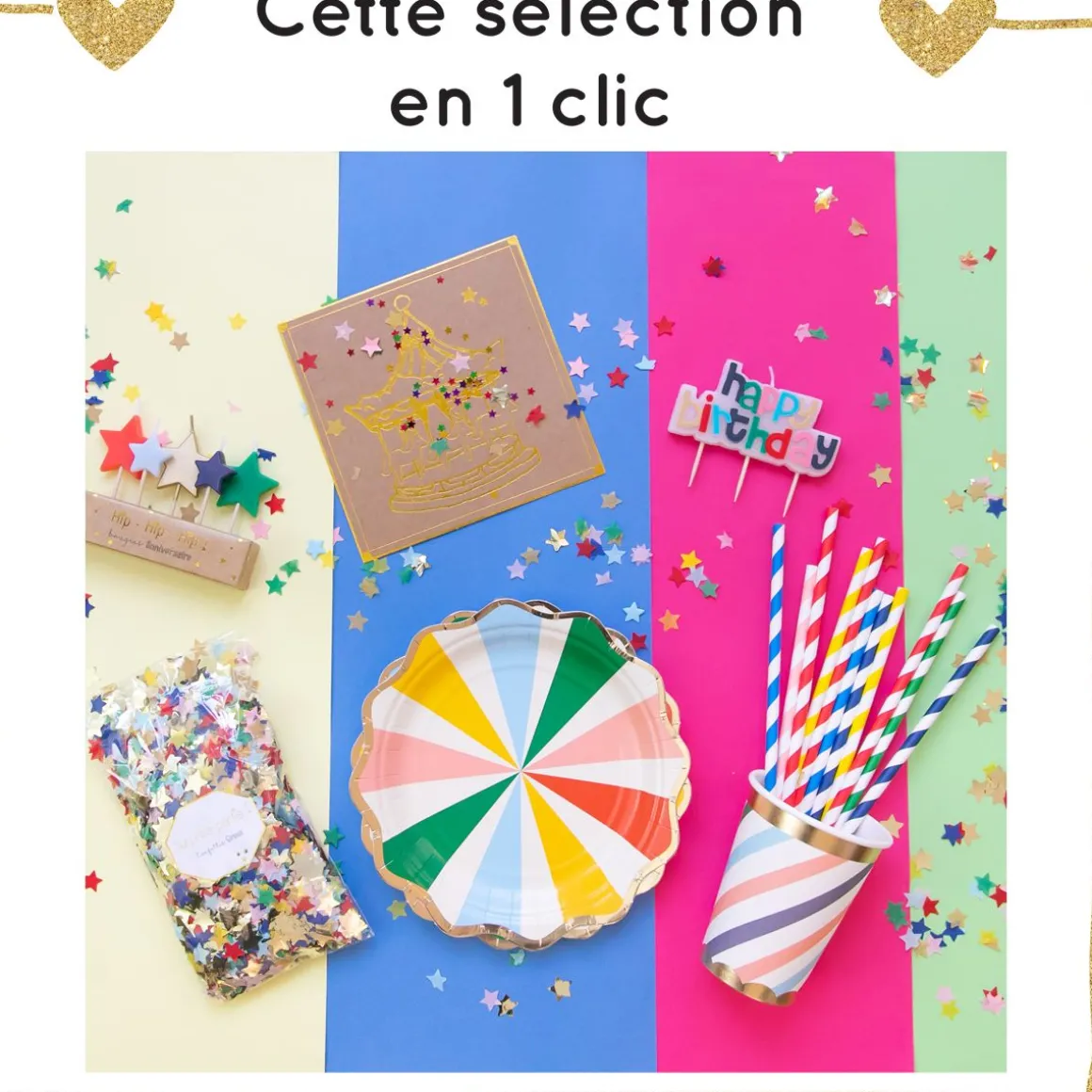 Ensemble déco Anniversaire Multicolore