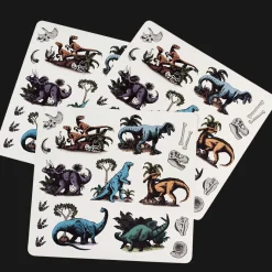 Ensemble de 3 feuilles d'autocollants dinosaures