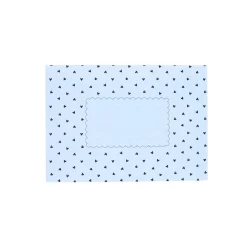 Enveloppe blanche cœurs noirs