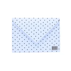 Enveloppe blanche cœurs noirs