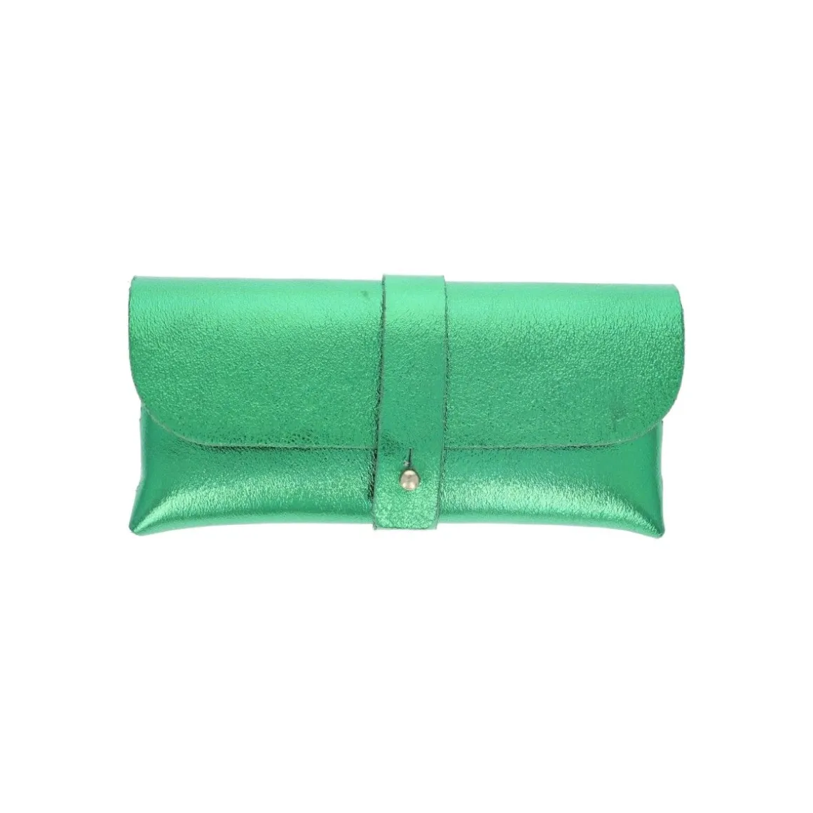 Etui à lunettes cuir vert émeraude