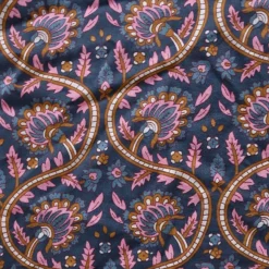 Foulard block print bleu - Mariage Indien