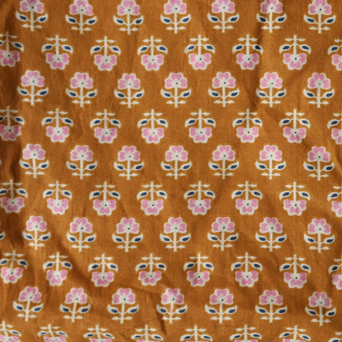 Foulard block print curry - Mariage Indien