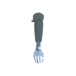 Fourchette avec manche éléphant silicone gris