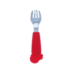 Fourchette avec manche voiture silicone rouge