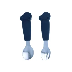 Fourchette avec manche voiture silicone bleu marine