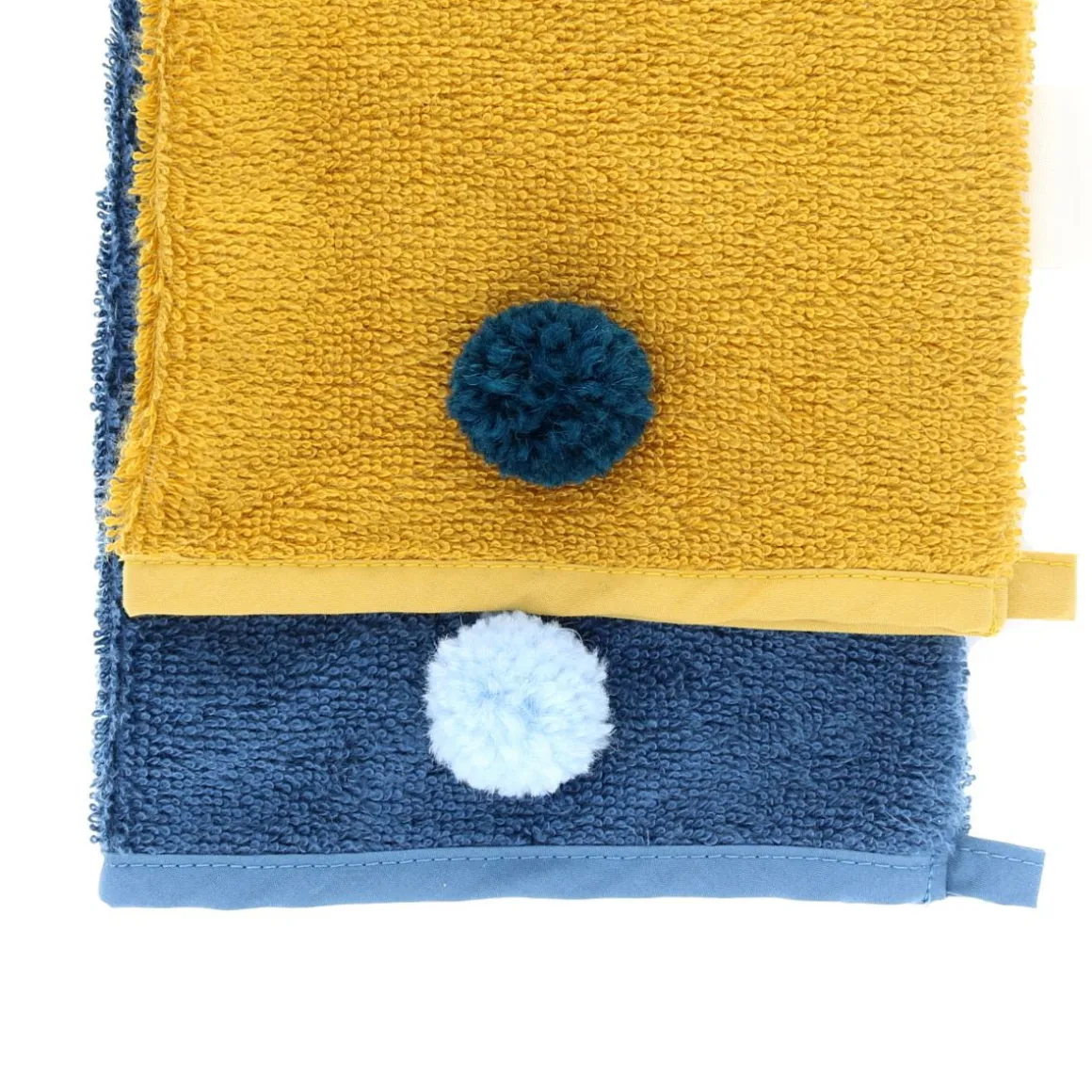 Gant de toilette lapin jaune moutarde