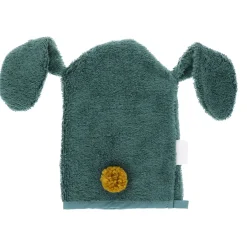 Gant de toilette lapin vert