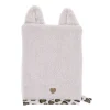 Gant de toilette éponge écru léopard - Chaton